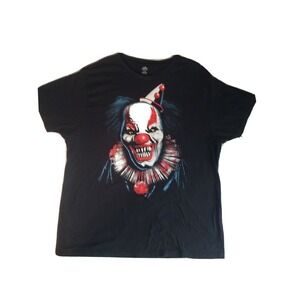 Men's T-shirt Black XL Halloween Creepy Scary Clown Way To Celebrate
